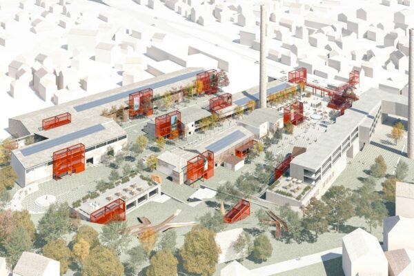 Art-Tek Tulltorja in Prishtina, Kosovo. Bird's-eye view. Image courtesy of ORG.