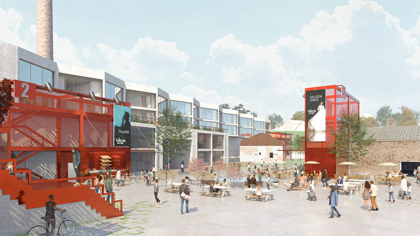 Art-Tek Tulltorja central plaza in Prishtina, Kosovo. Image courtesy of ORG.