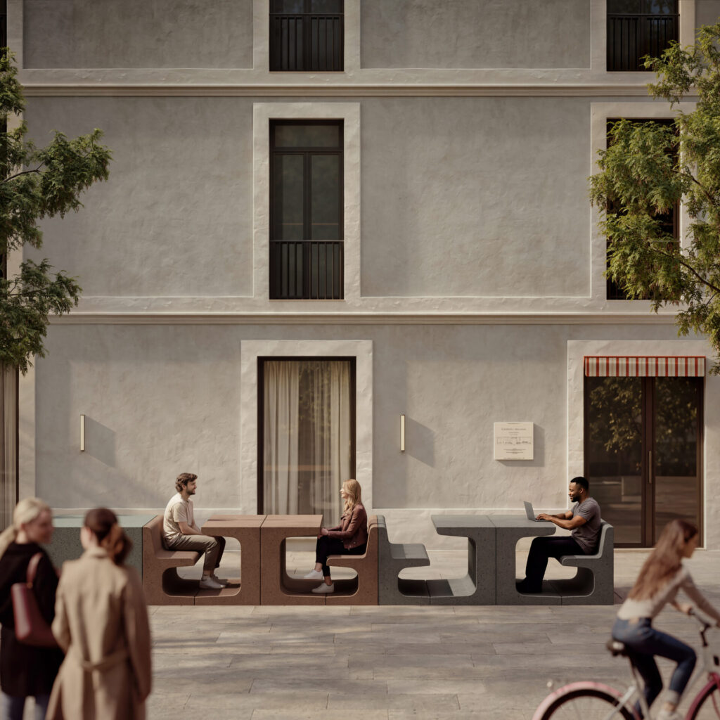 Barcode modular furniture arrangement