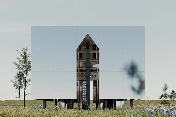 Visualization of DAP Studio's unbuilt DEBRIS pavilion