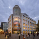 Reading and seating beside the windows at Essen Central Library