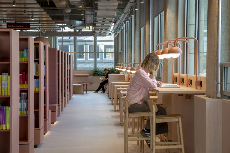 Essen Central Library interior by MVRDV and includi
