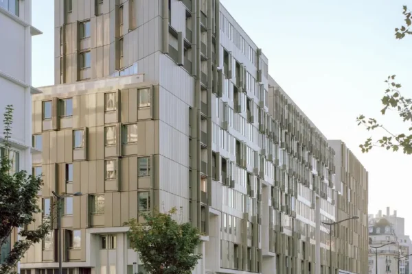 La Métropolitaine housing block at the corner of Avenue de la Porte de Clichy