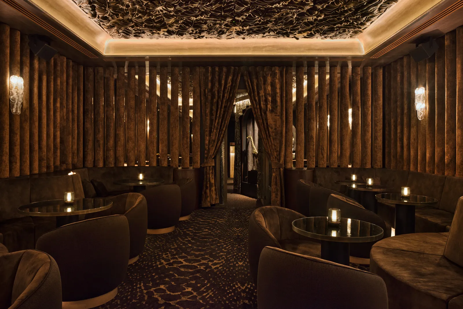 Lazy Lion main lounge and metallic canopy by Astet Studio. Photograph by Francisco Nogueira.