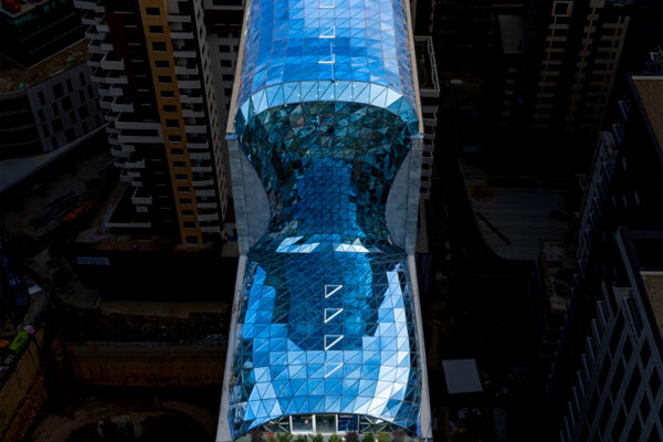 Marigona Tower by Archides Studio, Prishtina, Kosovo. Photograph: Asixon.