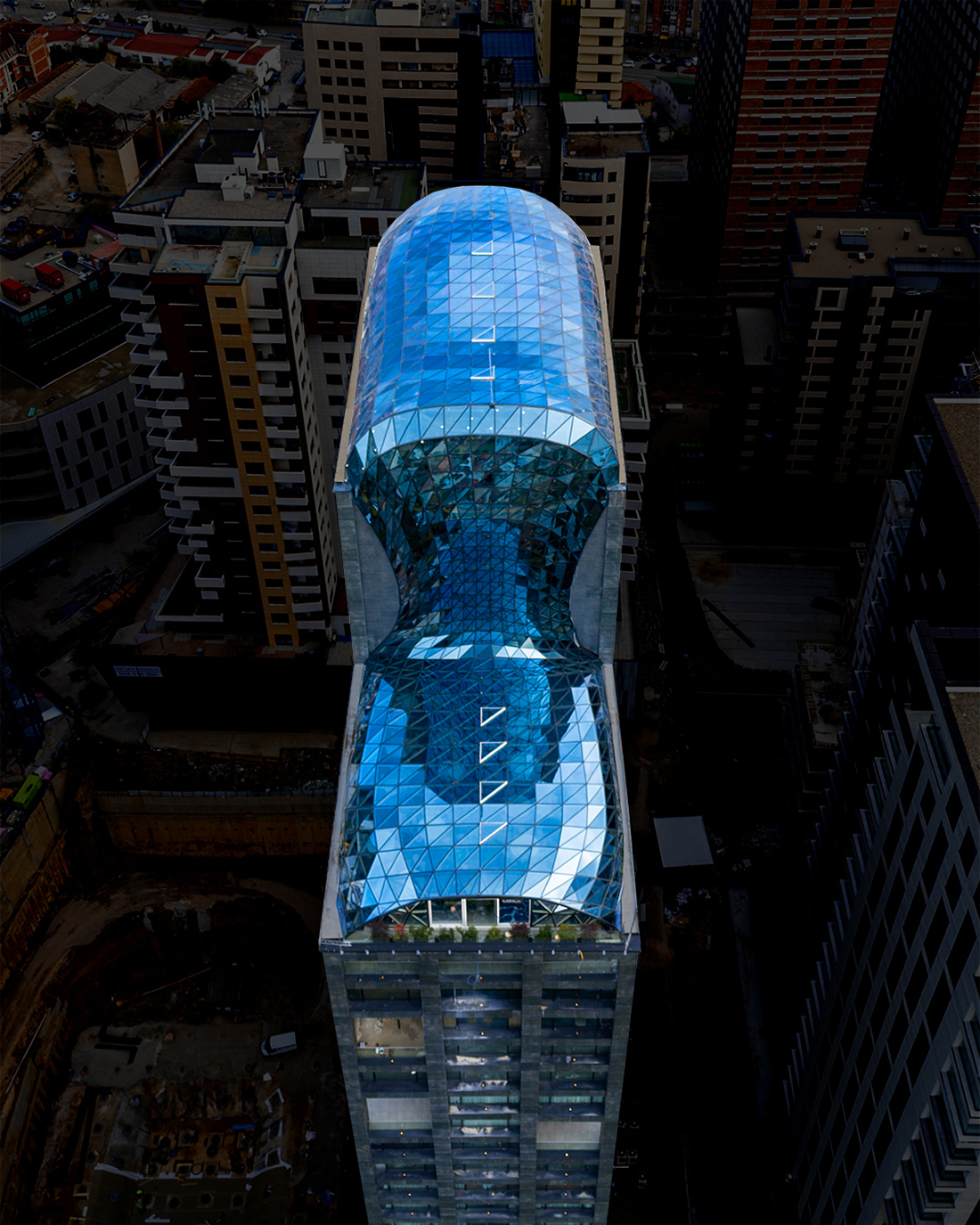 Marigona Tower by Archides Studio, Prishtina, Kosovo. Photograph: Asixon.