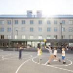 Sickla School in Nacka by White Arkitekter. Photograph: Thomas Zaar.