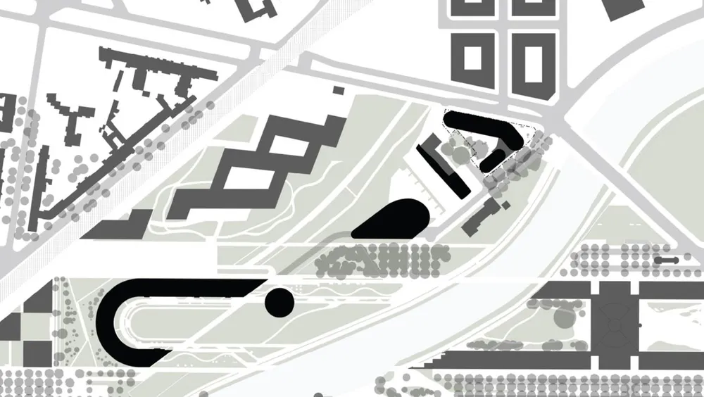 Site plan of Spreebogen Federal Offices by Sauerbruch Hutton