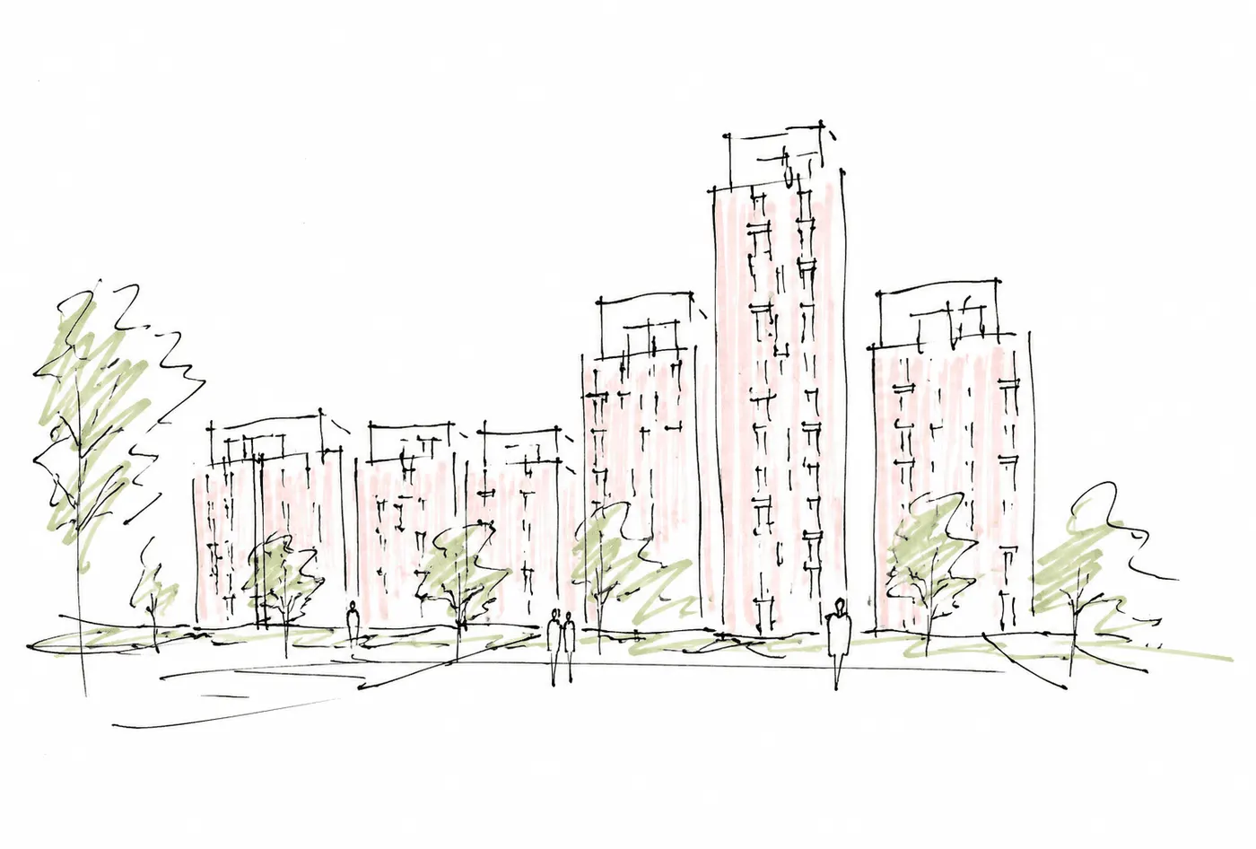TREA Housing Complex design visualisation by eightoeight Studio