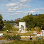 Thunderhead monument and landscaped park beside the Ottawa River