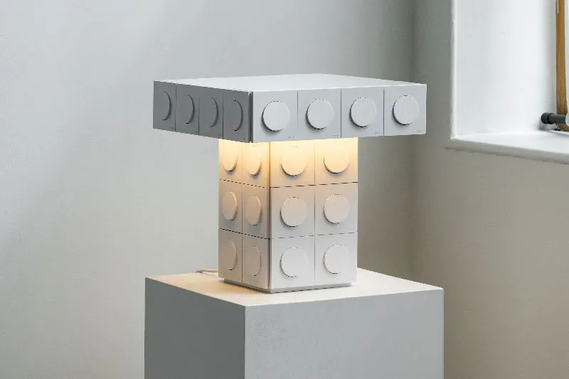 Detail of Volt Face lighting and furniture by Studio 5.5
