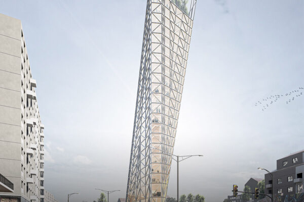 Concept illustration of Skyscraper Rruga B by abART and ARIP Architekten in Prishtina