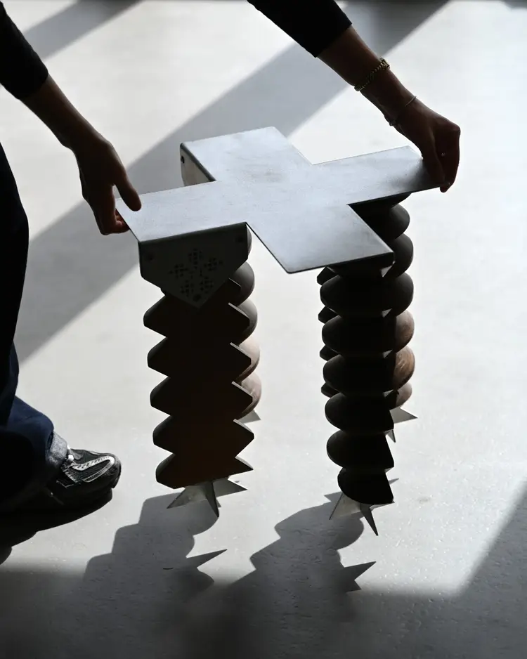 LE PRESSOIR stool by Studio Jumel and Ariane Ronot